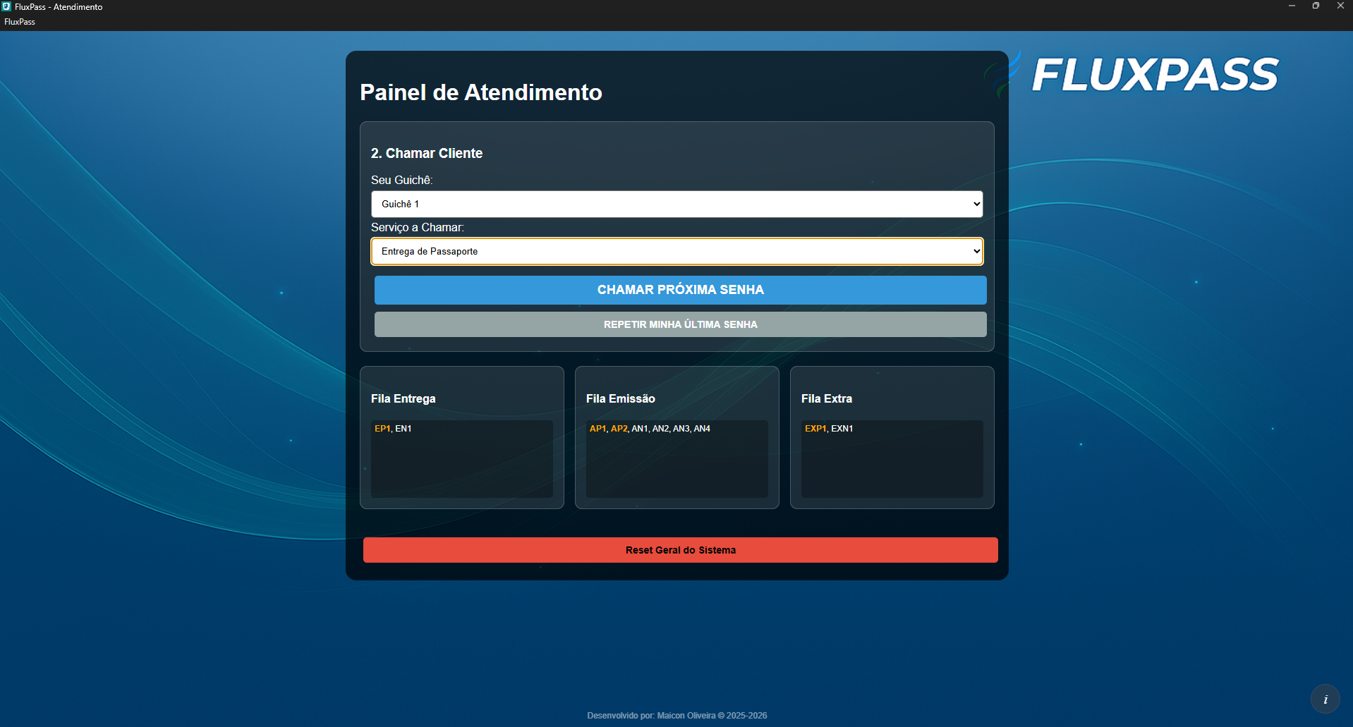 Controle do Atendente